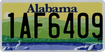 AL license plate 1AF6409