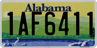 AL license plate 1AF6411