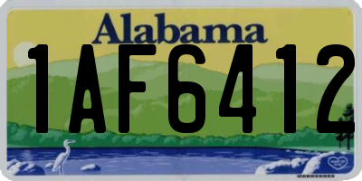 AL license plate 1AF6412
