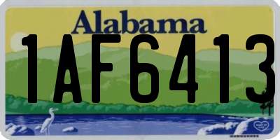 AL license plate 1AF6413