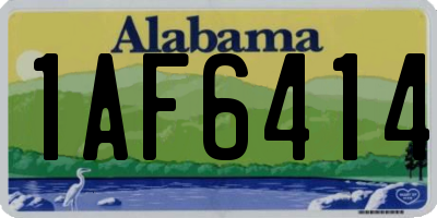 AL license plate 1AF6414