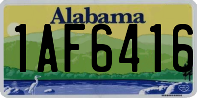 AL license plate 1AF6416
