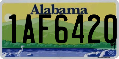 AL license plate 1AF6420
