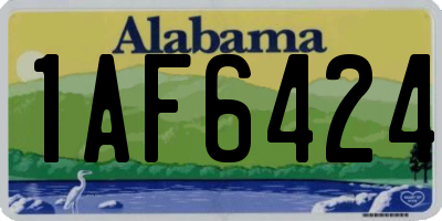 AL license plate 1AF6424
