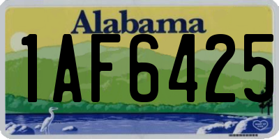 AL license plate 1AF6425