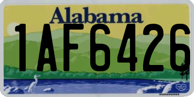 AL license plate 1AF6426