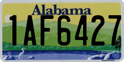 AL license plate 1AF6427