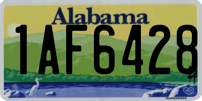AL license plate 1AF6428