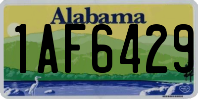 AL license plate 1AF6429