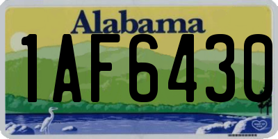 AL license plate 1AF6430