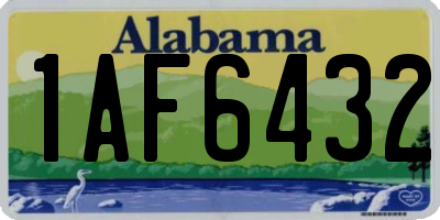 AL license plate 1AF6432