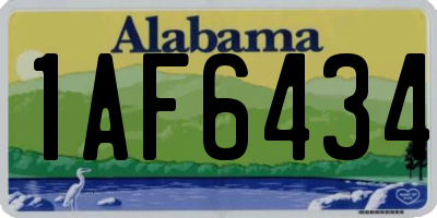 AL license plate 1AF6434