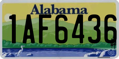AL license plate 1AF6436