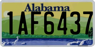 AL license plate 1AF6437