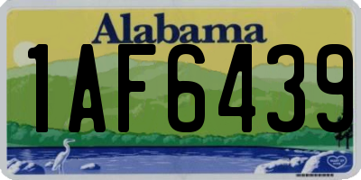 AL license plate 1AF6439