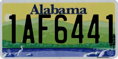 AL license plate 1AF6441