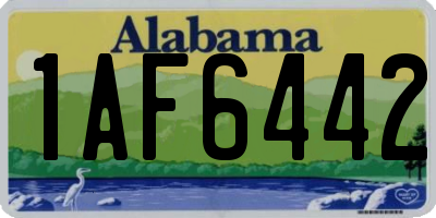 AL license plate 1AF6442