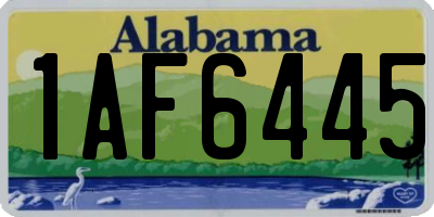 AL license plate 1AF6445