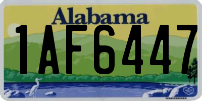 AL license plate 1AF6447