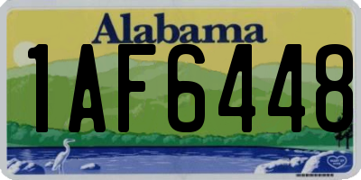 AL license plate 1AF6448