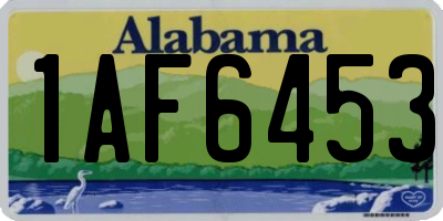 AL license plate 1AF6453