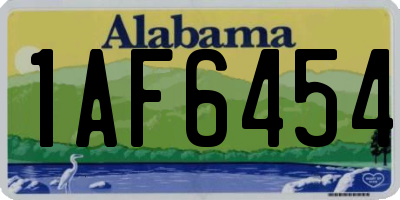AL license plate 1AF6454