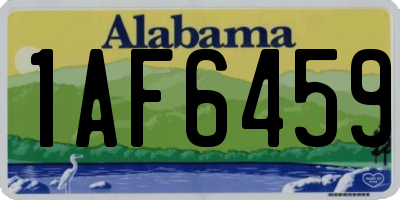 AL license plate 1AF6459