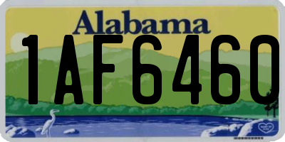 AL license plate 1AF6460