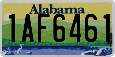 AL license plate 1AF6461