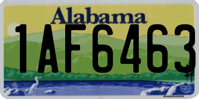AL license plate 1AF6463