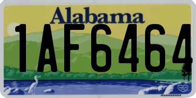 AL license plate 1AF6464