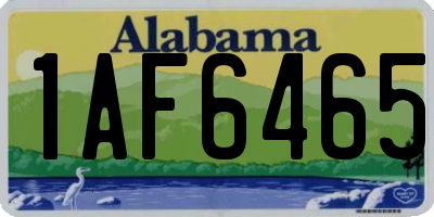 AL license plate 1AF6465