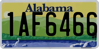 AL license plate 1AF6466