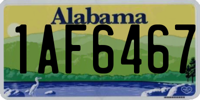 AL license plate 1AF6467