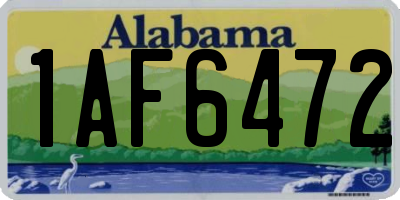 AL license plate 1AF6472