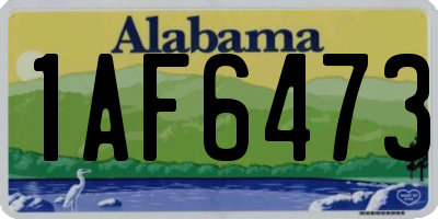AL license plate 1AF6473