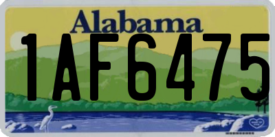 AL license plate 1AF6475