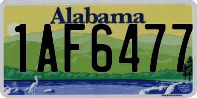 AL license plate 1AF6477
