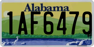AL license plate 1AF6479