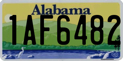 AL license plate 1AF6482