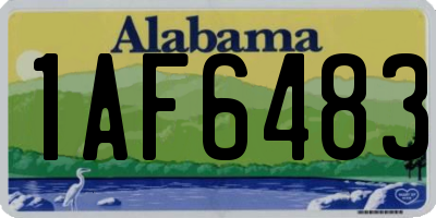 AL license plate 1AF6483