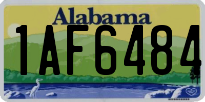 AL license plate 1AF6484
