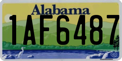 AL license plate 1AF6487