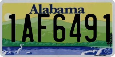 AL license plate 1AF6491