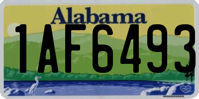 AL license plate 1AF6493