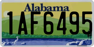 AL license plate 1AF6495