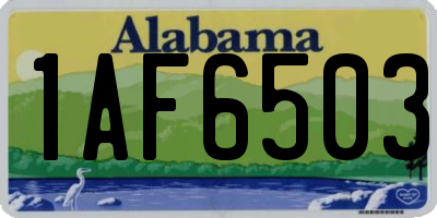 AL license plate 1AF6503