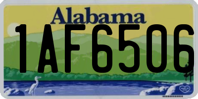AL license plate 1AF6506