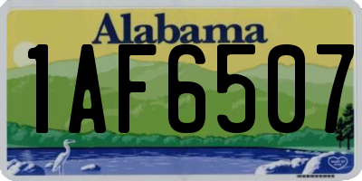 AL license plate 1AF6507