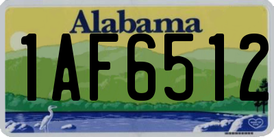 AL license plate 1AF6512
